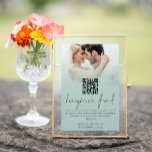 Photo Overlay Honeymoon Fund Wedding Sage Sign<br><div class="desc">Printable digital download or printed sign. Elegant Photo Overlay Honeymoon Fund Wedding Sage Green Sign A minimalist photo overlay modern design which you can easily personalise with your favourite photo. Honeymoon Fund is in an informal set script and the rest of the text you can easily personalise. Add a QR...</div>