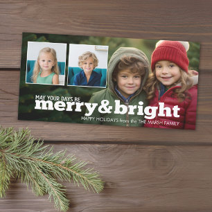 Photo Overlay Merry and Bright Holiday Collage