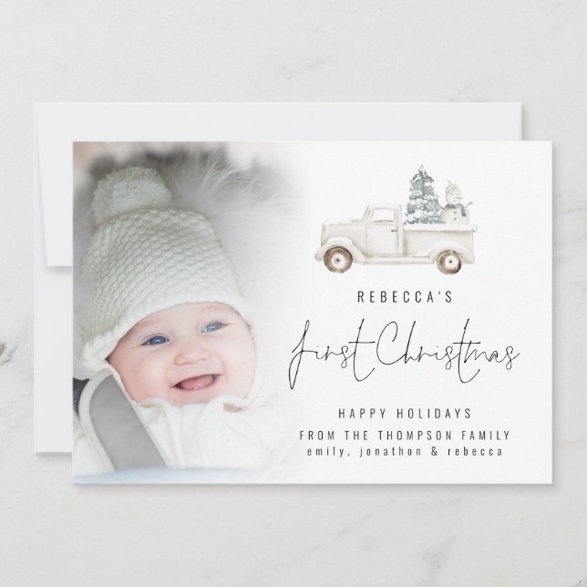 Photo Overlay Script Baby First Christmas Truck (Front)