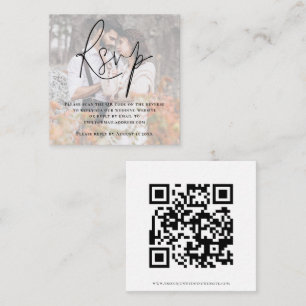 Photo Overlay Script QR Code Wedding RSVP Enclosure Card