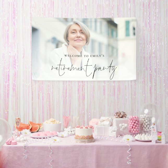  Photo Overlay Script Welcome to Retirement party Banner (Party)