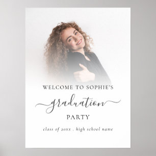 Photo Overlay Welcome to Graduation Party Poster