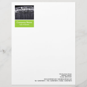 Photo Panel - Martian Green - Typewriter Custom Letterhead