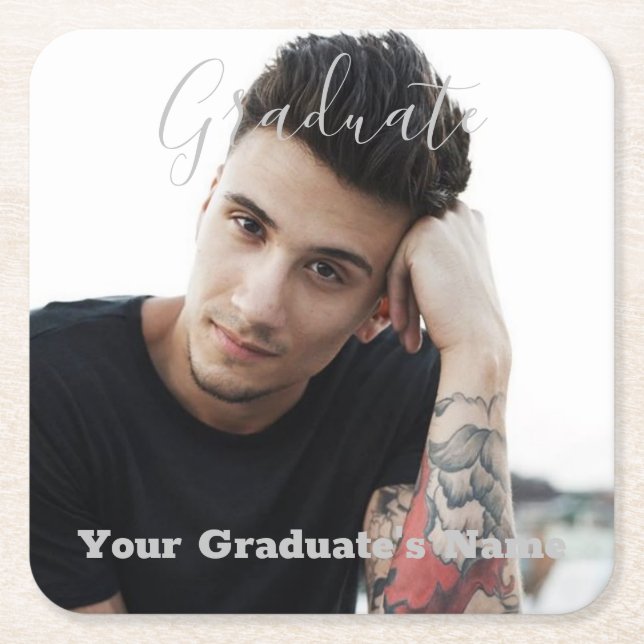Photo Paper Coaster - Graduate HAMbyWG (Front)