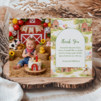 Photo Pastel Farm Animals Barnyard 1st Birthday