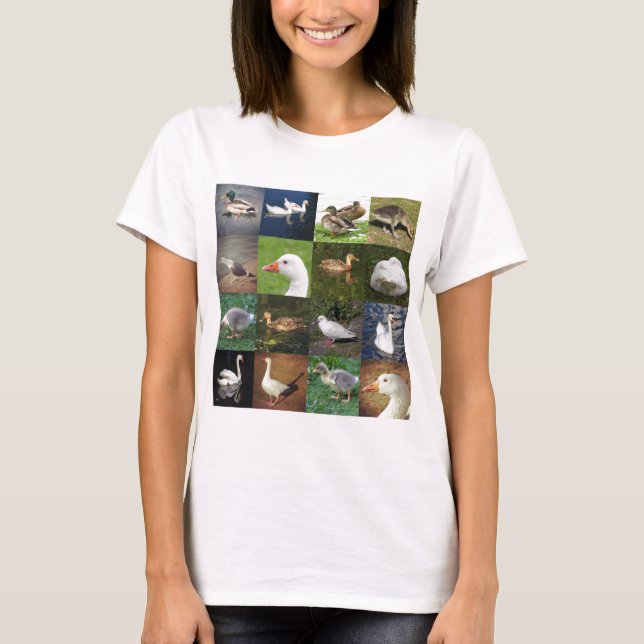 Photo Patchwork Square - Birds T-Shirt (Front)