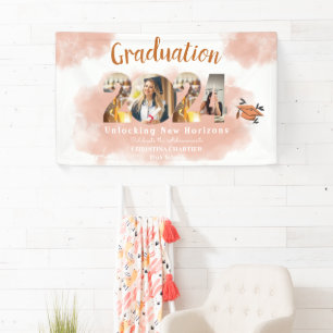 Photo Peach Fuzz 2024 Custom Graduation Party  Banner