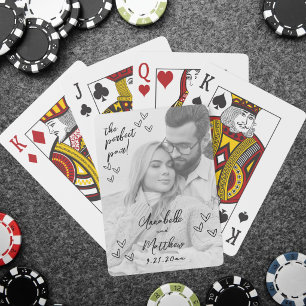 Photo Perfect Pair Drawn Wedding Playing Cards