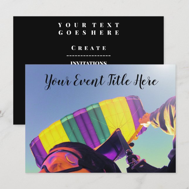 photo perfect skydiver invitation (Front/Back)