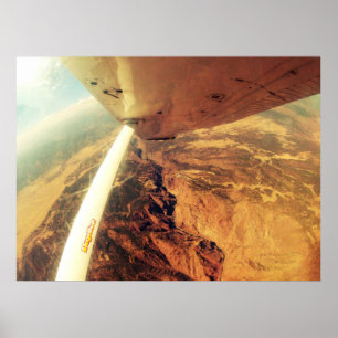 photo perfect small plane skydive poster