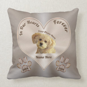 Photo Personalise Condolences for Loss of Dog Gift Cushion