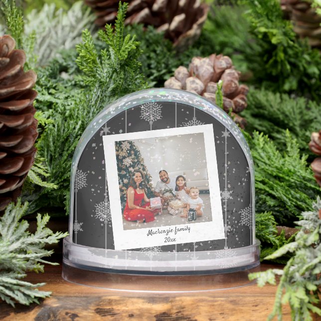 Photo Personalised 2 sided Custom Made  Snowglobe (Winter)