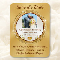 Photo Personalised, 50th Anniversary Save the Date