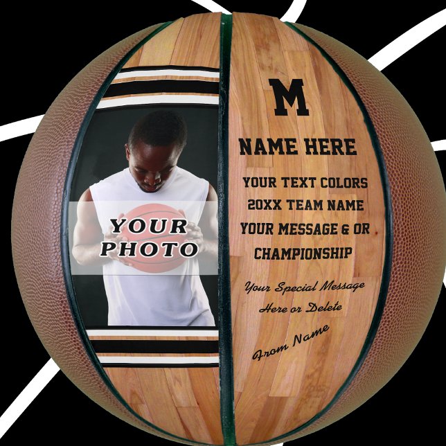 Photo Personalised Basketball Ball, Change Colours (Photo Basketball. Basketball Gifts for Seniors. Basketball Christmas Gifts. Personalized Basketball)