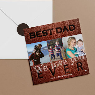 Photo personalised best dad ever Fathers Day Card
