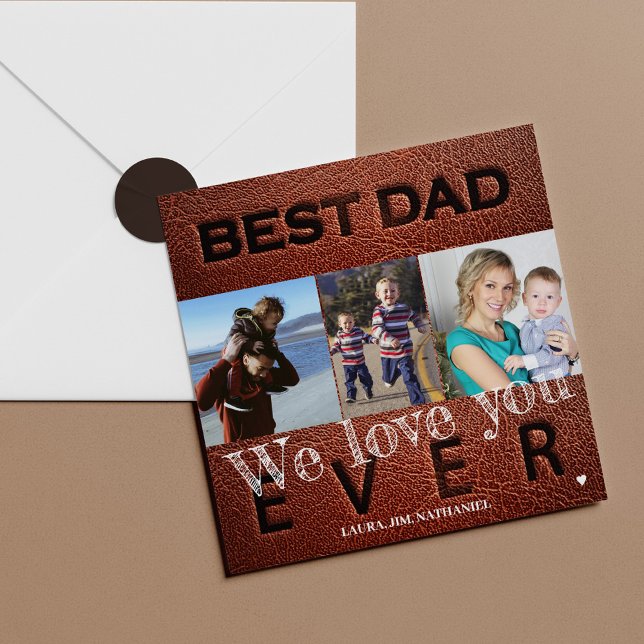 Photo personalised best dad ever Fathers Day Card (Creator Uploaded)