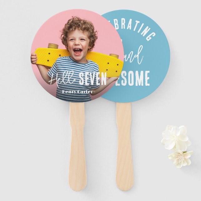 Photo Personalised Birthday Hand Fan (Front and Back)