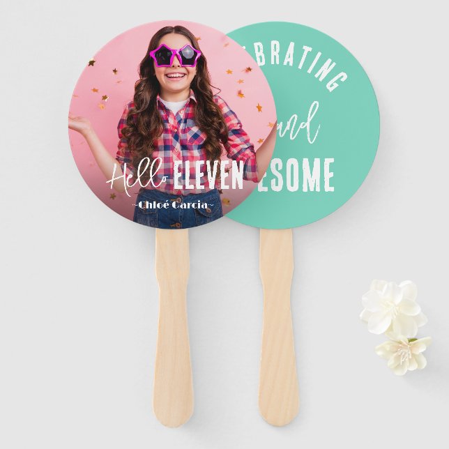 Photo Personalised Birthday Hand Fan (Front and Back)