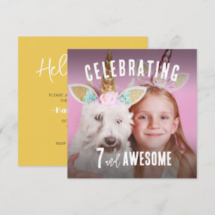 Photo Personalised Birthday Invitation