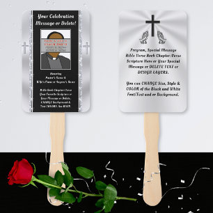 Photo Personalised, Christian Program or Church Hand Fan