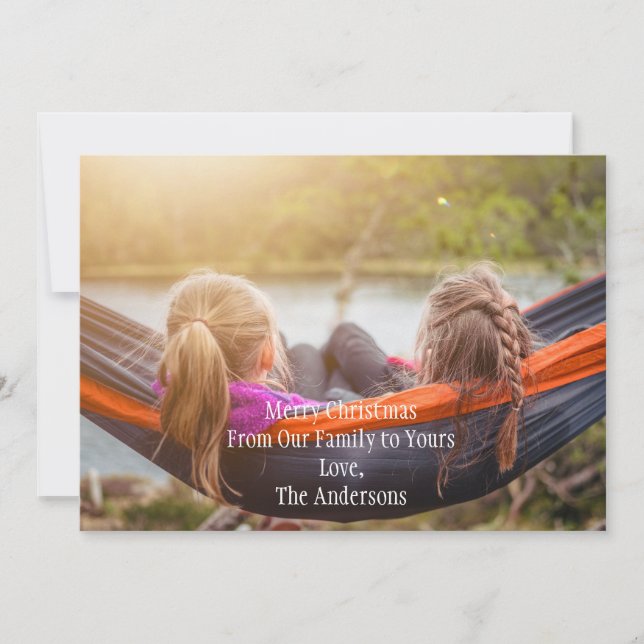 Photo Personalised Christmas Holiday Card (Front)