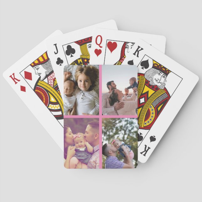 Photo Personalised Custom Collage Playing Cards (Back)