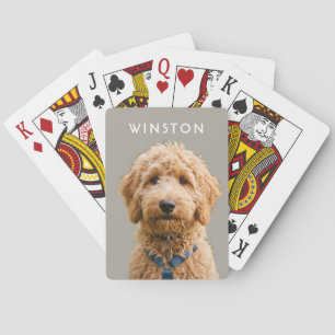 Photo Personalised Dogs Name - READ DESCRIPTION Playing Cards