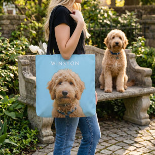 Photo Personalised Dogs Name - READ DESCRIPTION Tote Bag