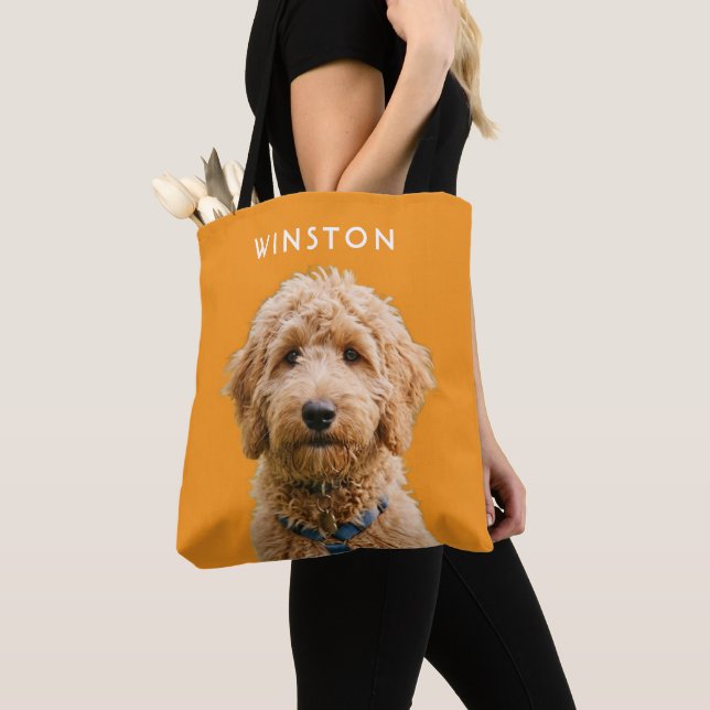 Photo Personalised Dogs Name - READ DESCRIPTION Tote Bag (Close Up)