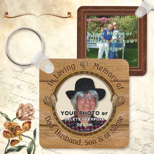 Photo Personalised Funeral Favours. Cheap Memorial Key Ring
