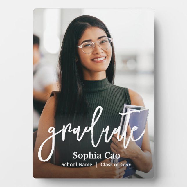 Photo Personalised Graduate Plaque (Front)