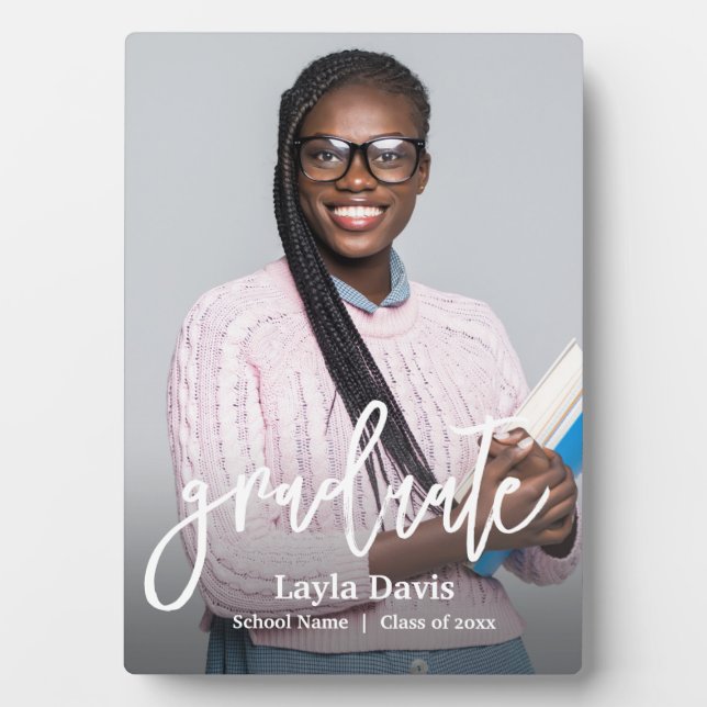 Photo Personalised Graduate Plaque (Front)