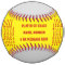 Photo Personalised Softball, All Player's Names
