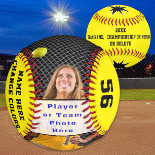 Photo Personalised Softball Gift Ideas for Seniors