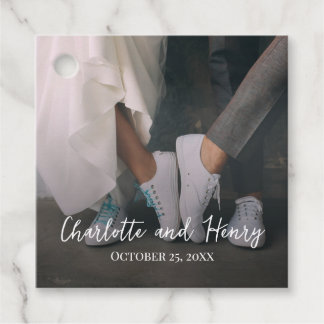 Photo Personalised Thank You Wedding Gift Tag