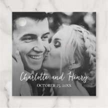 Photo Personalised Thank You Wedding Gift Tag