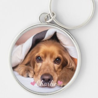 Photo Personalized Name Pet  Key Ring