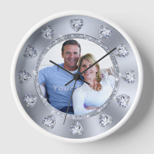 Photo, Personalized Wall Clock Wedding Gift, 