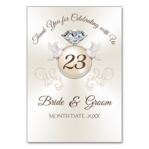 PHOTO Personalized Wedding Table Number Cards