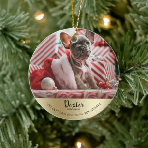 Photo Pet Dog Cat In Loving Memory Memorial Ceramic Tree Decoration