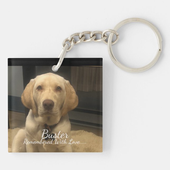 Photo PET ''Remembered '' PERSONALIZED Key Ring (Back)