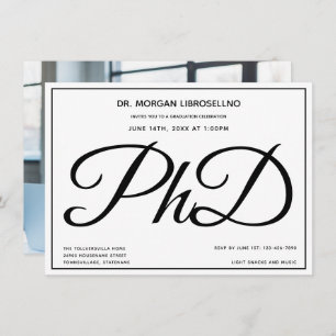 Photo PhD Graduation Party Invitation