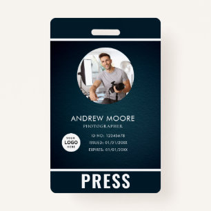 Photo Photographer Press Badge ID Badge