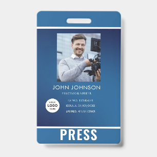 Photo Photographer Press Badge ID Badge