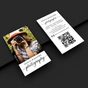 Photo Photography QR code  Business Card