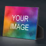 Photo Picture Image Logo Template Horizontal Plaque<br><div class="desc">Custom Upload Your Photo Picture Image Or Logo Modern Elegant Template Home Décor / Frames & Displays / Plaques & Signs / Horizontal Tabletop Plaque with Easel.</div>