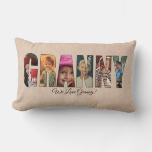 Photo Pillow GRANNY, Add Images, Message on back