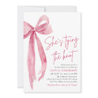 Photo Pink Bow She's Tying the Knot Bridal Shower