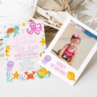 Photo Pink Cute Oneder The Sea 1st Birthday