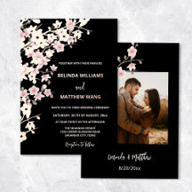 PHOTO Pink Rose Gold Cherry Blossom Wedding